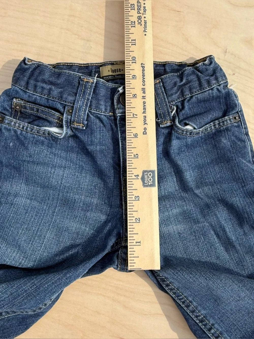 Old Navy Loose Fit Jeans Boys Medium Wash Denim Straight size 6 Regular